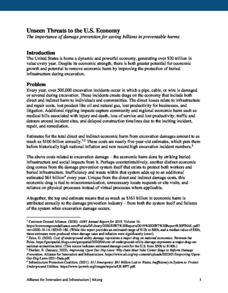 Damage Prevention | Alliance for Innovation and Infrastructure | Aii
