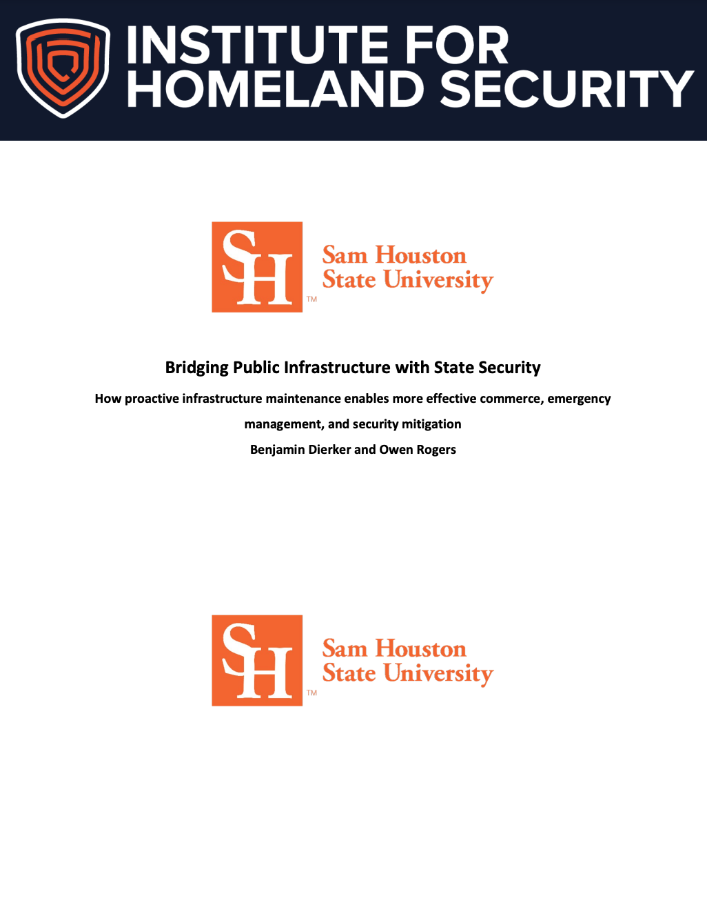 Bridging public infrastructure with state security: How proactive infrastructure maintenance enables more effective commerce, emergency management, and security mitigation