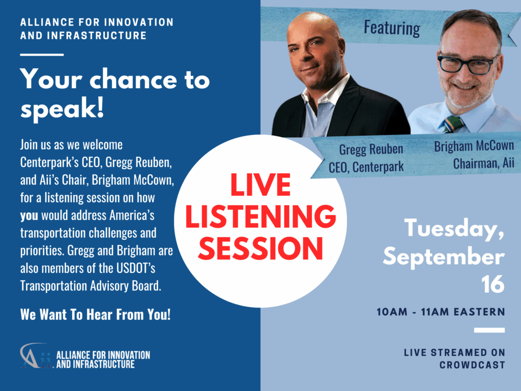 Share Your Transportation Thoughts on Our Live Call